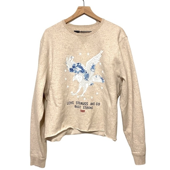 Levi’s crew neckline pullover cream oversized sweater size 2XL - Picture 1 of 7